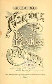 Cover of: Guide to Norfolk as a business centre