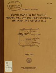 Oceanography in the Channel Islands area off southern California, September and October 1965 by Samuel G. Tooma