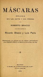 Cover of: Máscaras: drama en un acto y en prosa