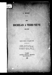 Cover of: Les Rochelais à Terre-Neuve, 1500-1550
