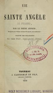 Cover of: Vie de Sainte Ang`ele de Foligno by Angela of Foligno