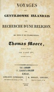 Cover of: Voyages d'un gentlehomme irlandais a la recherche d'une religion. Avec des notes et des éclaircissemens