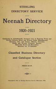 Neenah directory by Gustine Courson Weaver