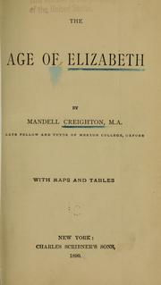 Cover of: The age of Elizabeth