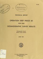 Cover of: Operation Deep Freeze 60, 1959-1960: oceanographic survey results