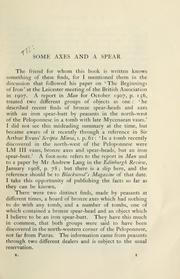 Cover of: Some axes and a spear: reprinted from essays and studies presented to William Ridgeway on his sixtieth birthday, 6 August 1913