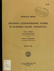 Seasonal oceanographic studies in McMurdo Sound, Antarctica by Willis Lattanner Tressler