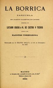 Cover of: La borrica: zarzuela en cuatro cuadros, en prosa