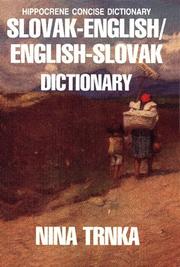 Cover of: Slovak-English English-Slovak Dictionary (Hippocrene Concise Dictionary)