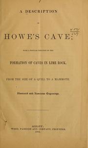 A description of Howe's Cave