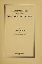 Cover of: Landmarks on the Niagara frontier: a chronology