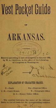 Cover of: Vest pocket guide of Arkansas