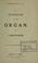 Cover of: A handbook of the organ