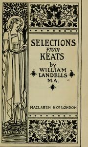 Cover of: Selections from Keats | John Keats