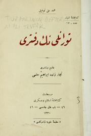 Turanlinin defteri by Mehmed 'Ali Tevfik