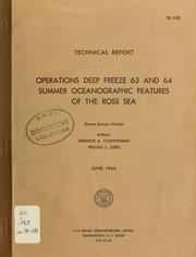 Cover of: Operations deep freeze 63 and 64 by Kenneth A. Countryman