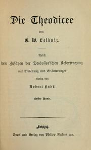 Cover of: Die Theodicee