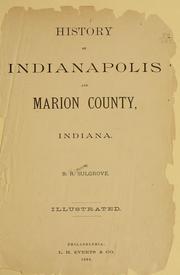 Cover of: History of Indianapolis and Marion County, Indiana