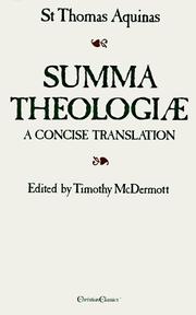 Cover of: Summa Theologiae by Thomas Aquinas