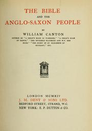 Cover of: The Bible and the Anglo-Saxon people