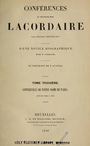 Cover of: Conférences
