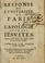 Cover of: Response de l'université de Paris à l'apologie pour les Jesuites