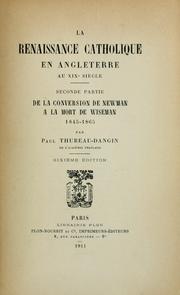 Cover of: La Renaissance catholique en Angleterre au XIXe siècle