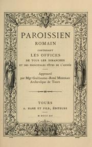 Cover of: Paroissien romain by 
