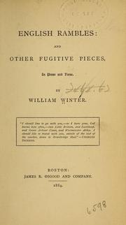 Cover of: English rambles by William Winter