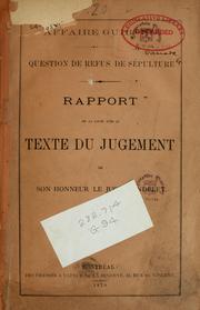 Cover of: Affaire Guibord by Henriette Brown