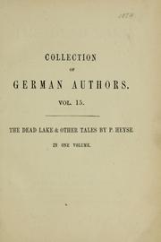 Cover of: The Dead Lake, and other tales