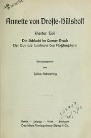 Cover of: Sämtliche Werke by Annette von Droste-Hülshoff