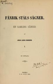 Fänrik Ståls Sägner by Johan Ludvig Runeberg