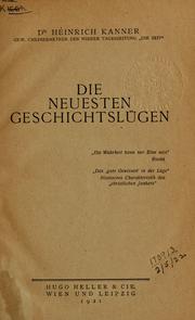 Cover of: Die neuesten Geschichtslügen