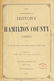 Cover of: History of Hamilton County, Ohio by Henry A. Ford
