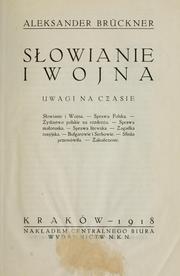 Cover of: Słowianie i wojna: uwagi na czasie