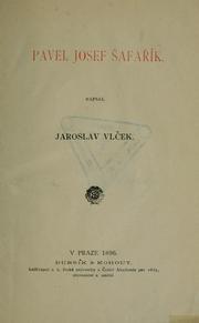Cover of: Pavel Josef Šafařík
