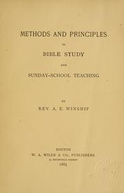 Cover of: Methods and principles in Bible study and Sunday school teaching