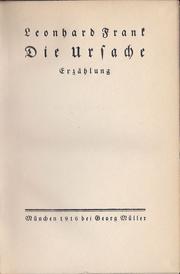 Cover of: Die Ursache by 