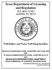 Texas Water Well Drillers Board by Texas. Water Well Drillers Board.