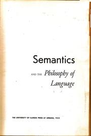 Cover of: Semantics and the philosophy of language: a collection of readings.