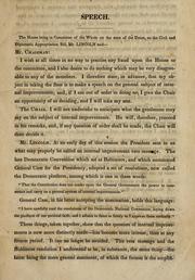 Cover of: Speech of Mr. A. Lincoln, of Illinois: on the civil and diplomatic appropriation bill; delivered in the House of Representatives of the United States, June 20, 1848.