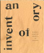 Cover of: An Inventory of Modern English Poetry in Canada