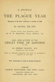 Cover of: A journal of the plague year: or, Memorials of the great pestilence in London, in 1665
