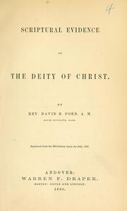 Cover of: Scriptural evidence of the deity of Christ