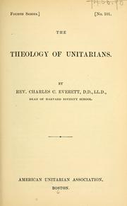 Cover of: The theology of Unitarians