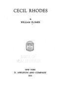 Cecil Rhodes by William Plomer