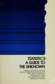 Cover of: Statistics: a guide to the unknown.