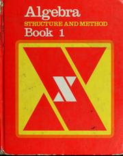 Cover of: Algebra: Structure and Method (Book 1)