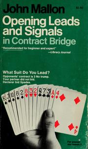 Cover of: Opening leads and signals